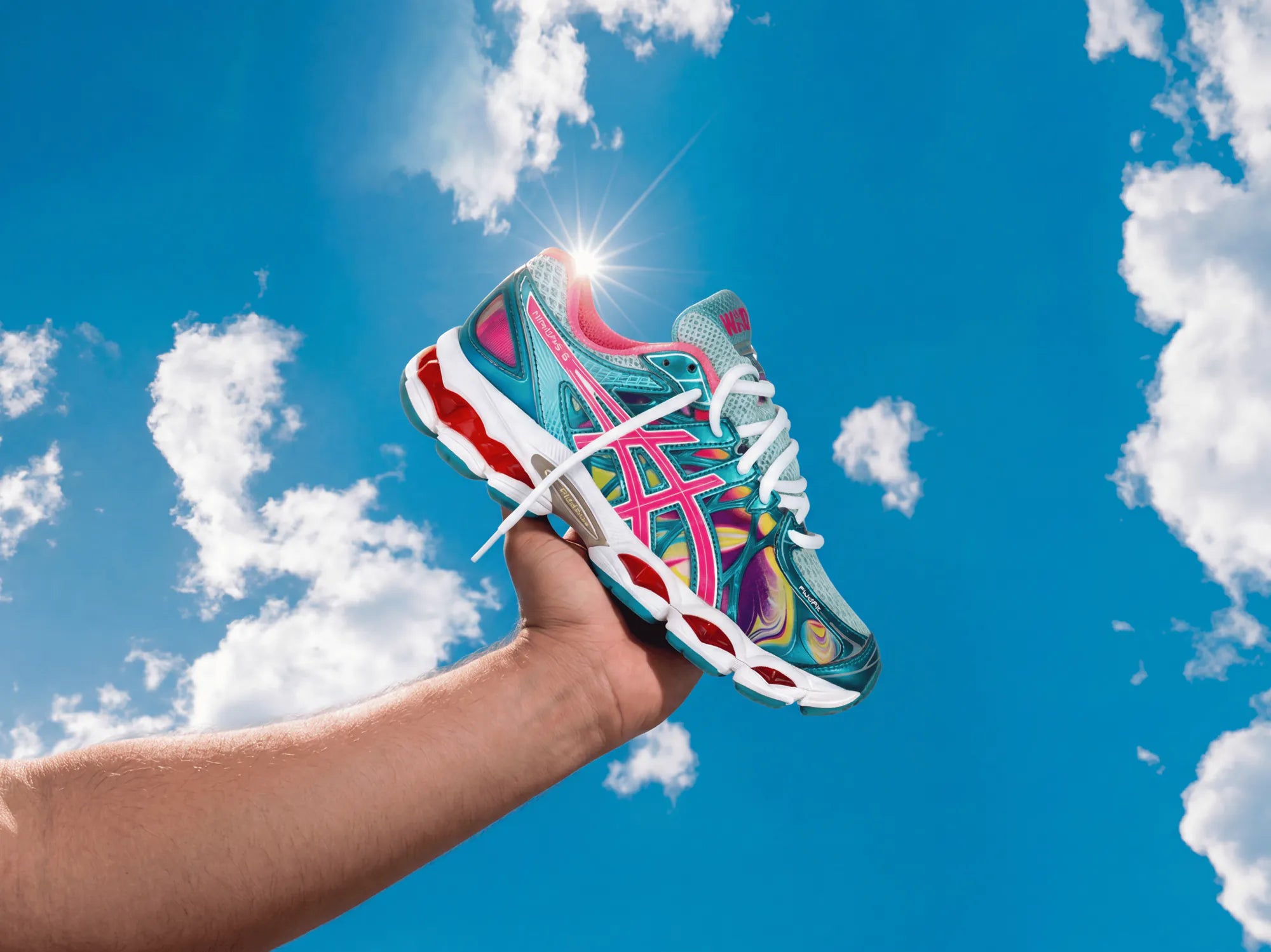 Sneaker WMD brandie vers le ciel